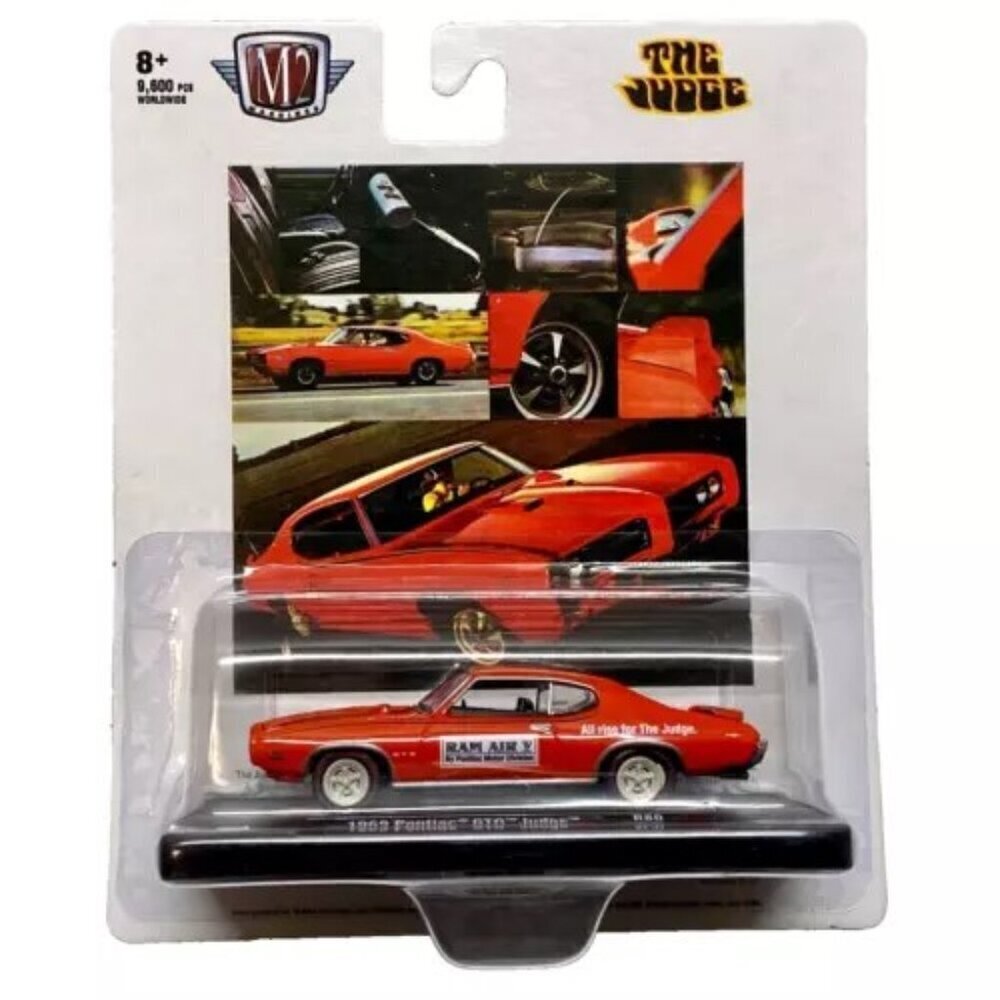 M2 Machines 1969 Pontiac GTO Judge R80 Orange Auto-Drivers 1:64 The Judge Car